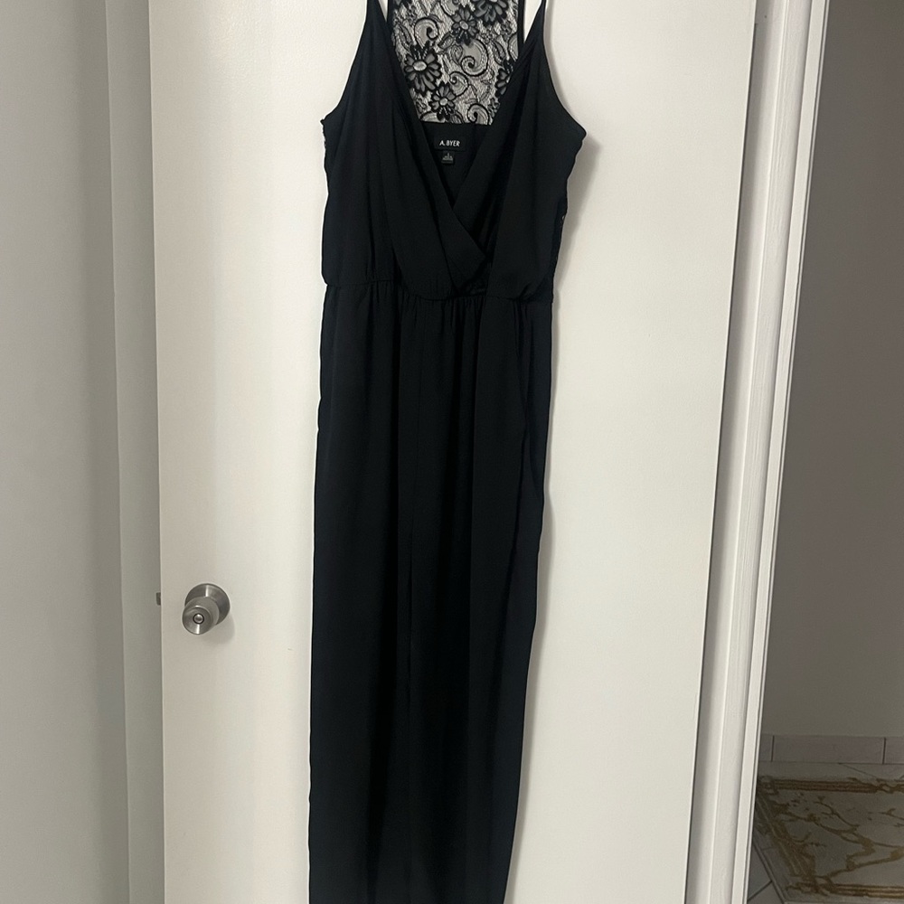 A. Byer Black Jumpsuit Elegant and Versatile